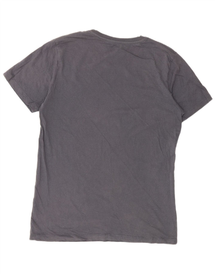 Jack & Jones Mens Graphic T-Shirt Top Medium Grey Cotton