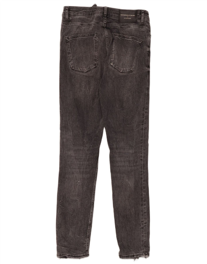 ZARA Womens High Waist Skinny Jeans EU 38 Small W28 L27 Grey Cotton