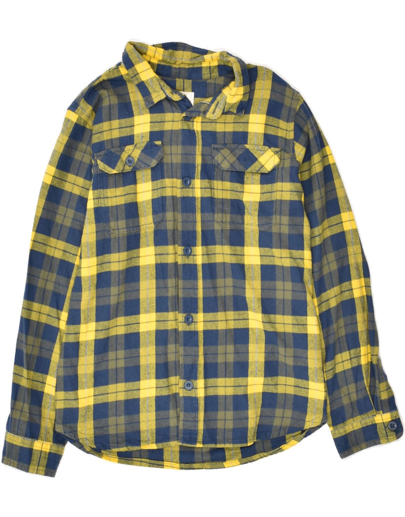 MOUNTAIN WAREHOUSE Boys Flannel Shirt 12-13 Years Yellow Check Cotton | Vintage Mountain Warehouse | Thrift | Second-Hand Mountain Warehouse | Used Clothing | Messina Hembry 