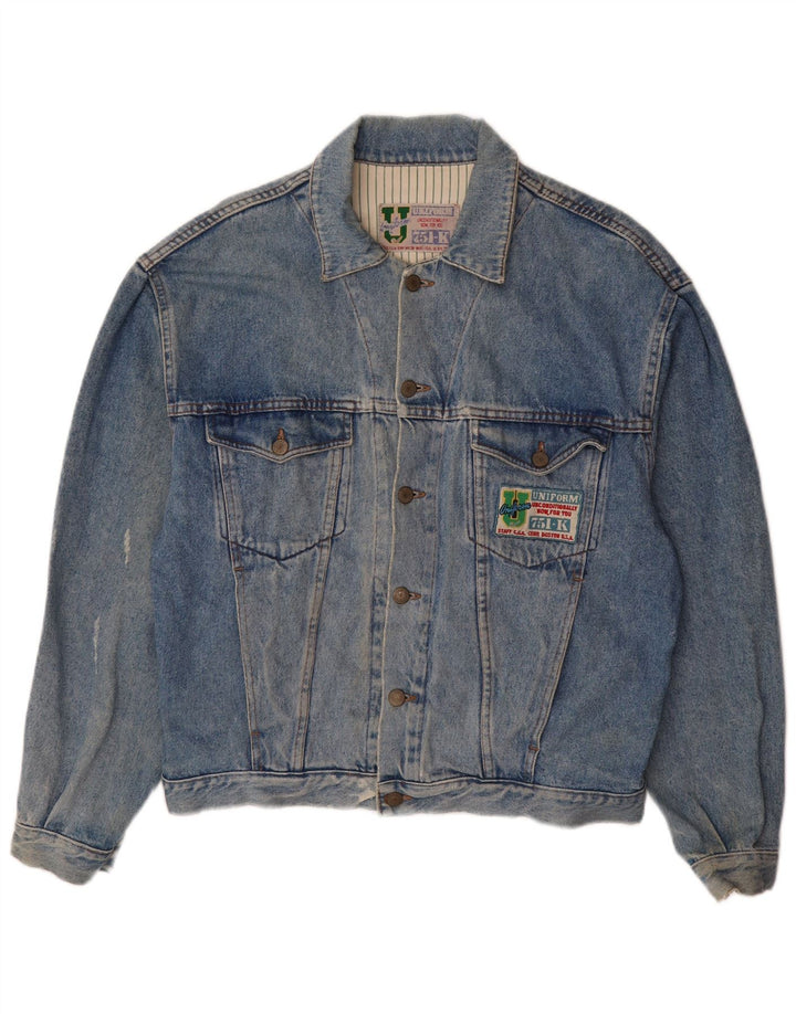 UNIFORM Mens Denim Jacket UK 38 Medium Blue