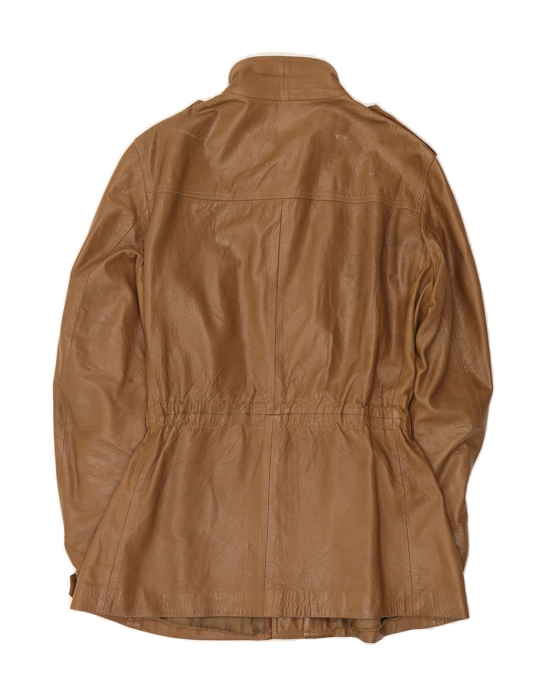 ESSEBI Mens Military Leather Jacket IT 50 Large Brown Leather Vintage Essebi and Second-Hand Essebi from Messina Hembry 