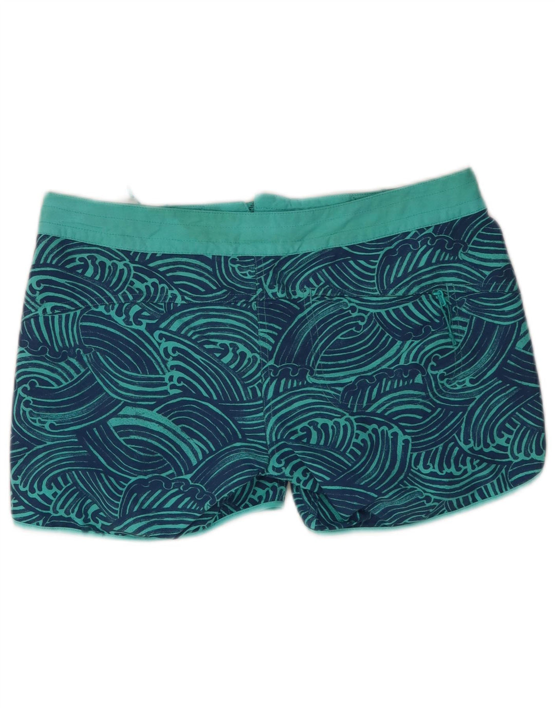 Patagonia Womens Abstract Pattern Swimming Shorts US 6 Medium Blue Nylon