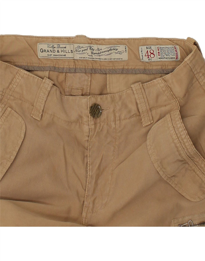 VINTAGE Womens Slim Cargo Trousers IT 48 XL W33 L33  Brown Cotton | Vintage Vintage | Thrift | Second-Hand Vintage | Used Clothing | Messina Hembry 