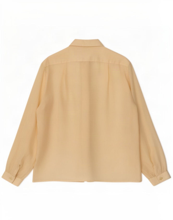 Vintage Womens Shirt Blouse Size 45 Large Beige