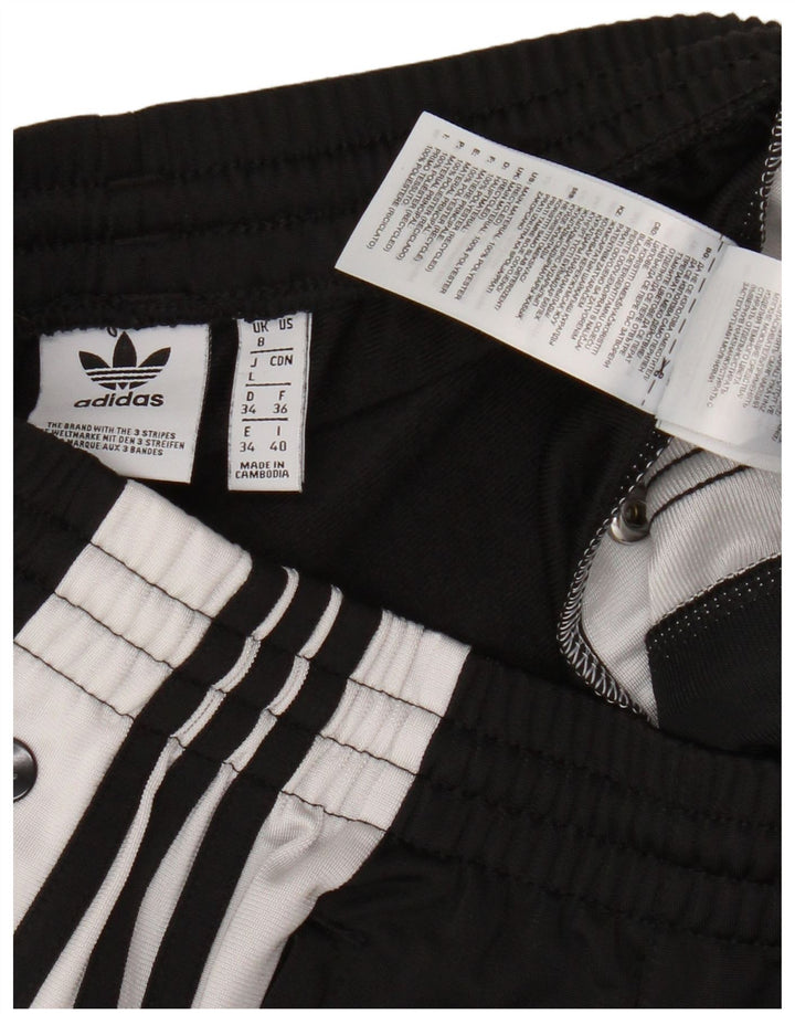 Adidas Womens Tracksuit Trousers UK 8 Small Black Colourblock Polyester
