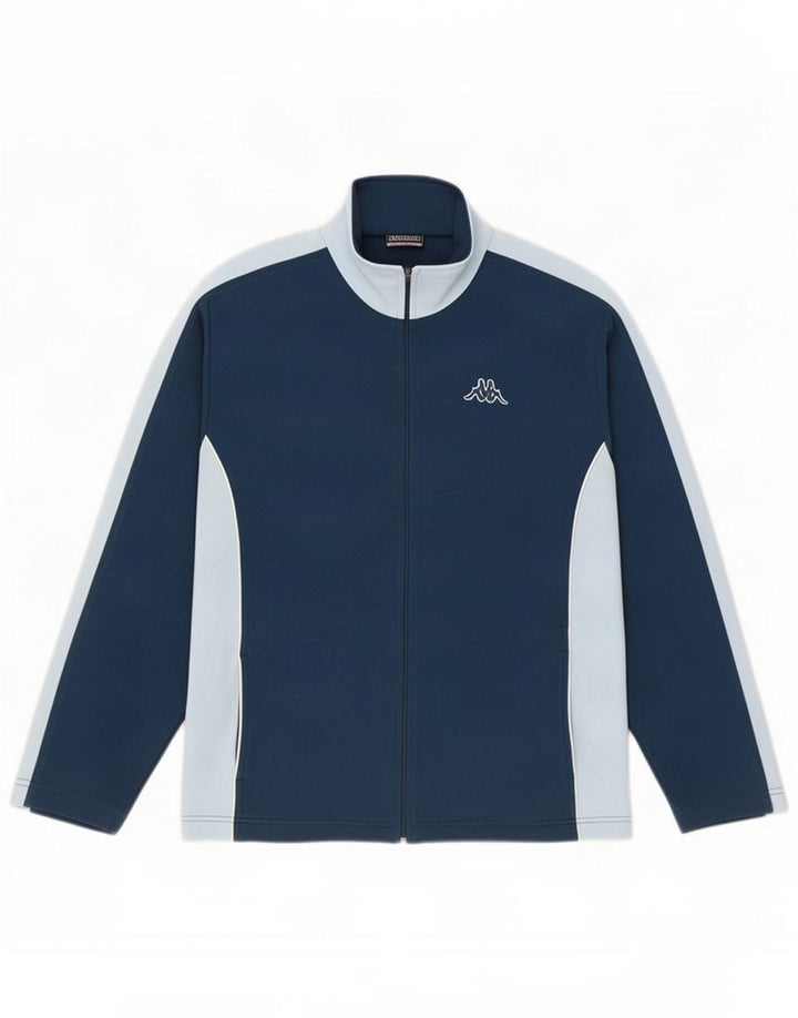 Kappa Mens Tracksuit Top Jacket 2XL Navy Blue Colourblock Polyester
