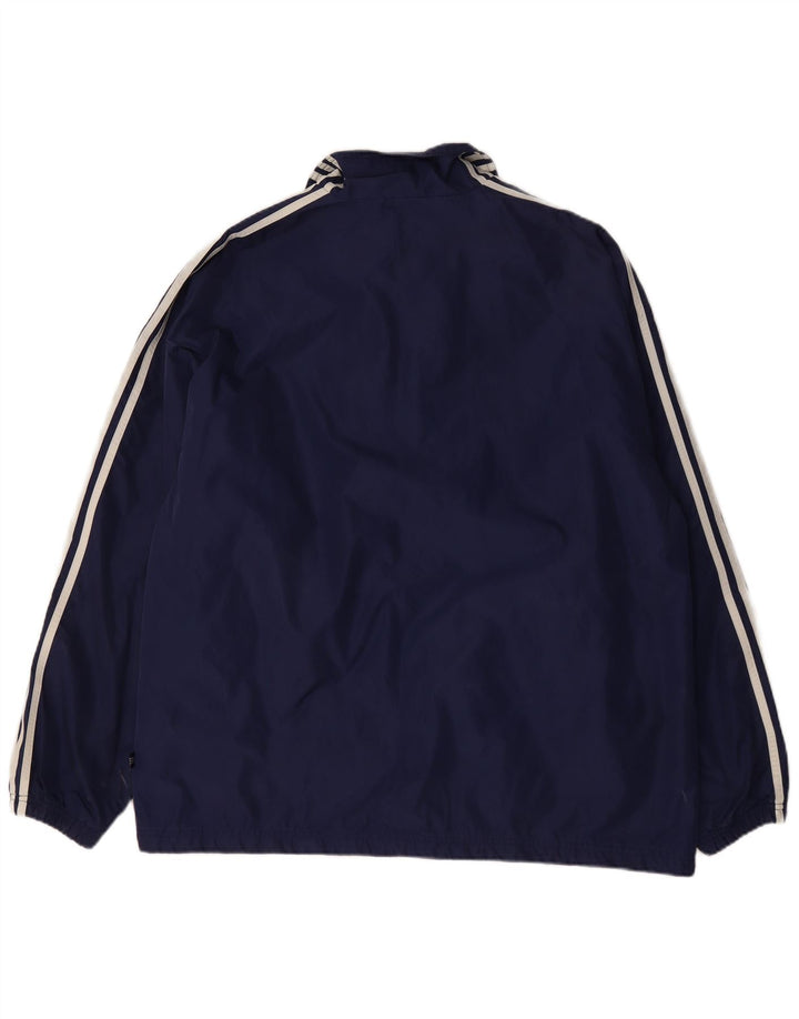 Adidas Mens Windbreaker Jacket UK 44/46 Large Navy Blue Polyamide