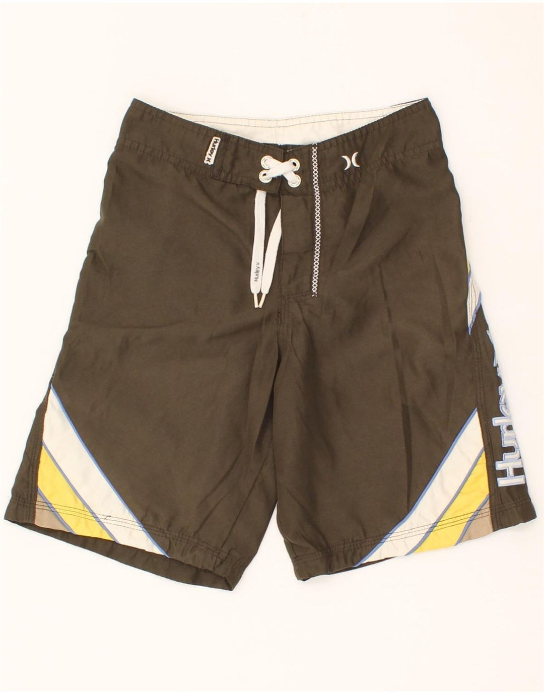 HURLEY Boys Graphic Swimming Shorts 5-6 Years  Grey Colourblock Polyester Vintage Hurley and Second-Hand Hurley from Messina Hembry 
