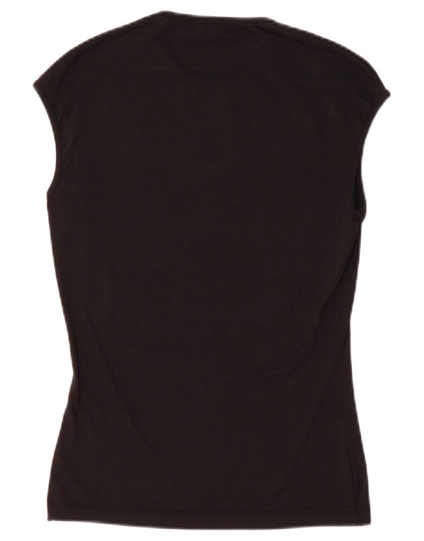Max & Co. Womens Vest Top UK 8 Small Black