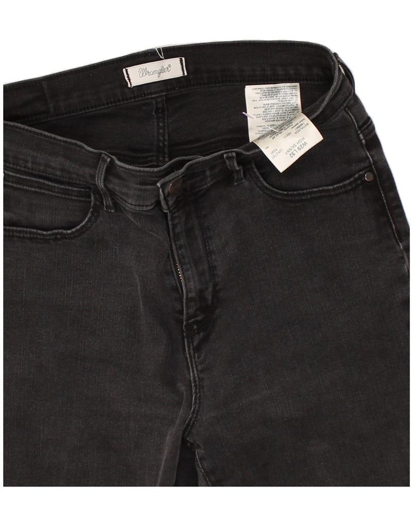 WRANGLER Womens High Rise Skinny Jeans W29 L32  Black Cotton | Vintage Wrangler | Thrift | Second-Hand Wrangler | Used Clothing | Messina Hembry 