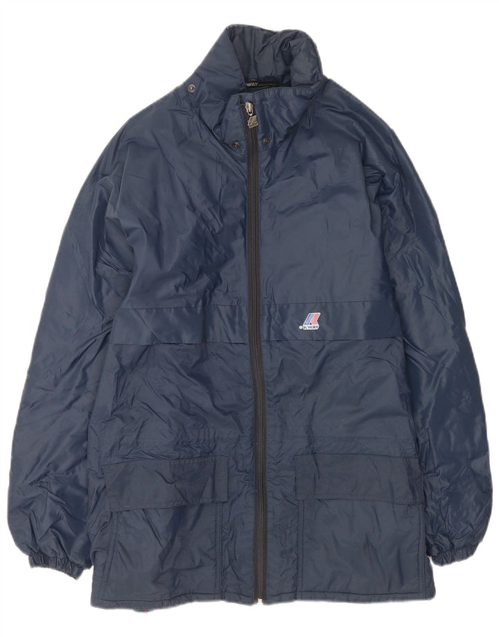 K-Way Mens Windbreaker Jacket UK 40 Large Navy Blue