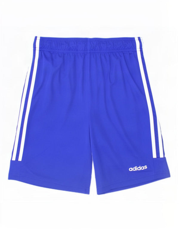 Adidas Boys Climalite Sport Shorts 13-14 Years Blue Polyester