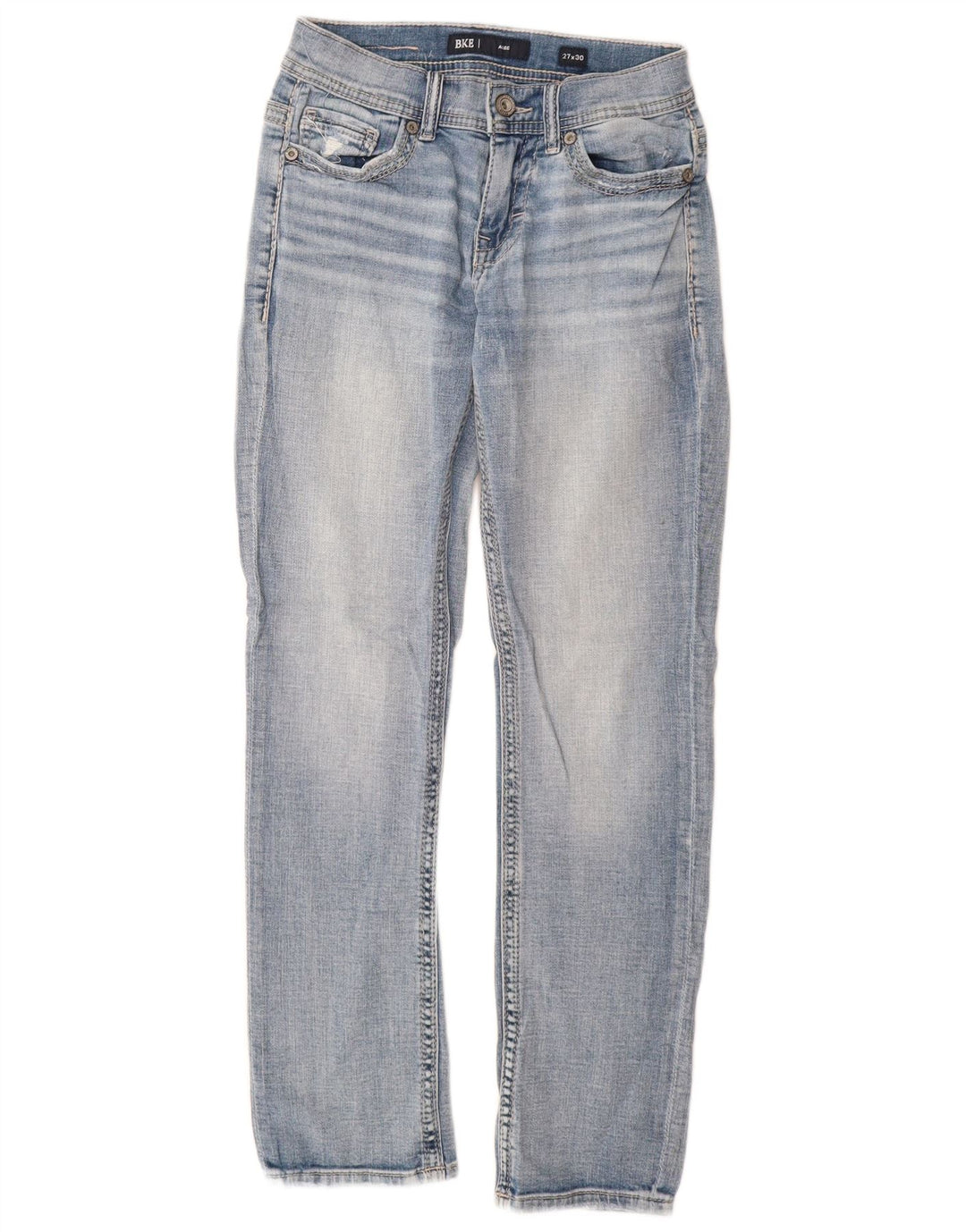 BKE Womens Alec Straight Jeans W27 L30 Blue Cotton