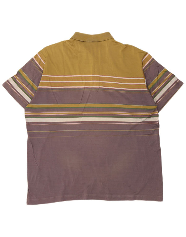 AUSTRALIAN L'ALPINA Mens Polo Shirt IT 54 XL Green Striped