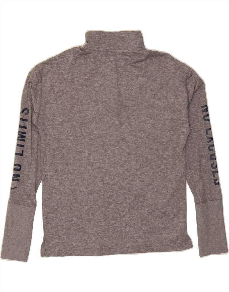 NIKE Mens Dri Fit Graphic Zip Neck Pullover Tracksuit Top Small Grey Vintage Nike and Second-Hand Nike from Messina Hembry 