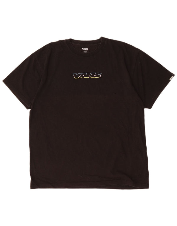Vans Mens Graphic T-Shirt Top Large Black Cotton
