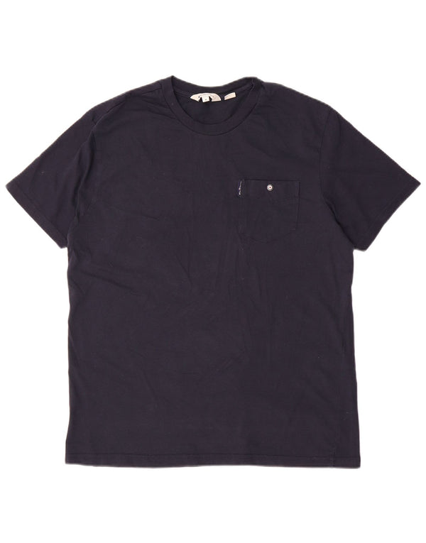 BEN SHERMAN Mens T-Shirt Top Medium Navy Blue Cotton