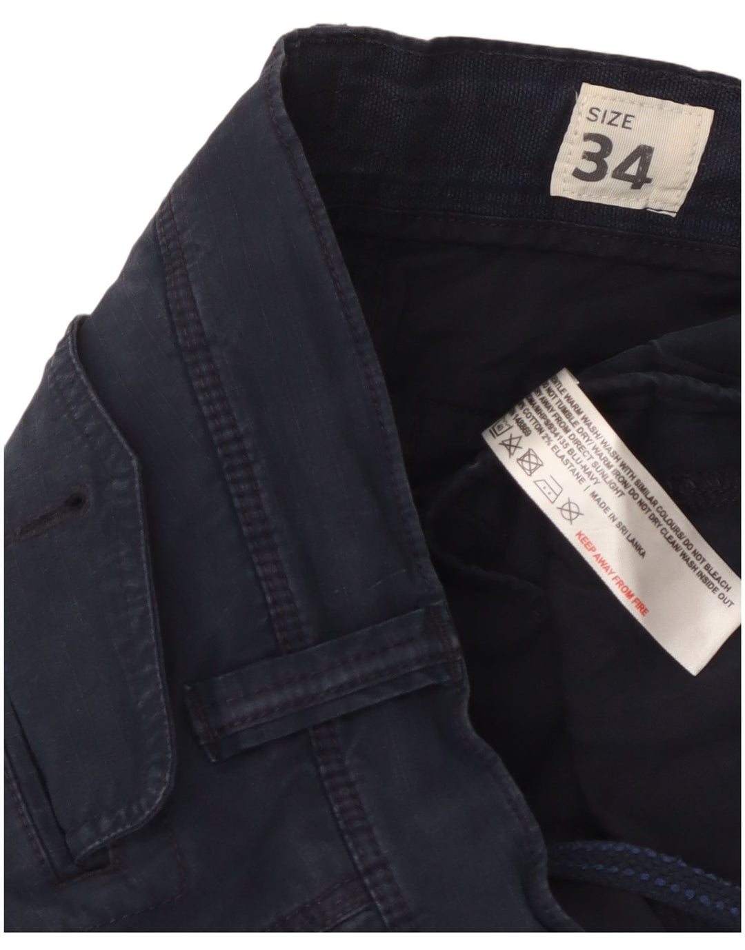 Fat Face Mens Cargo Shorts W34 Large Navy Blue Cotton