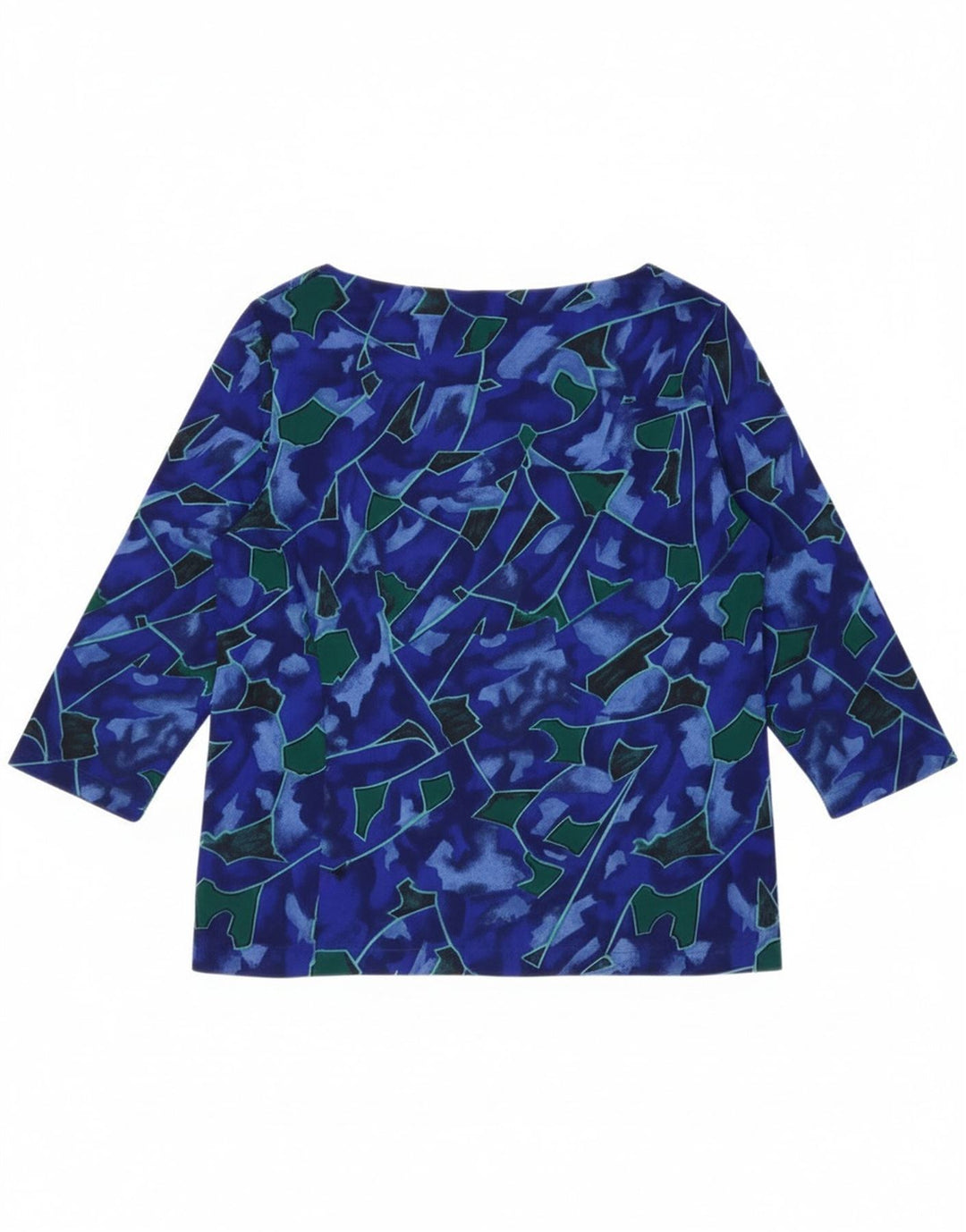 Valstar Womens Abstract Pattern Top 3/4 Sleeve UK 18 XL Blue