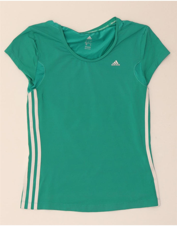 Adidas Womens Climacool T-Shirt Top UK 8/10 Small Green
