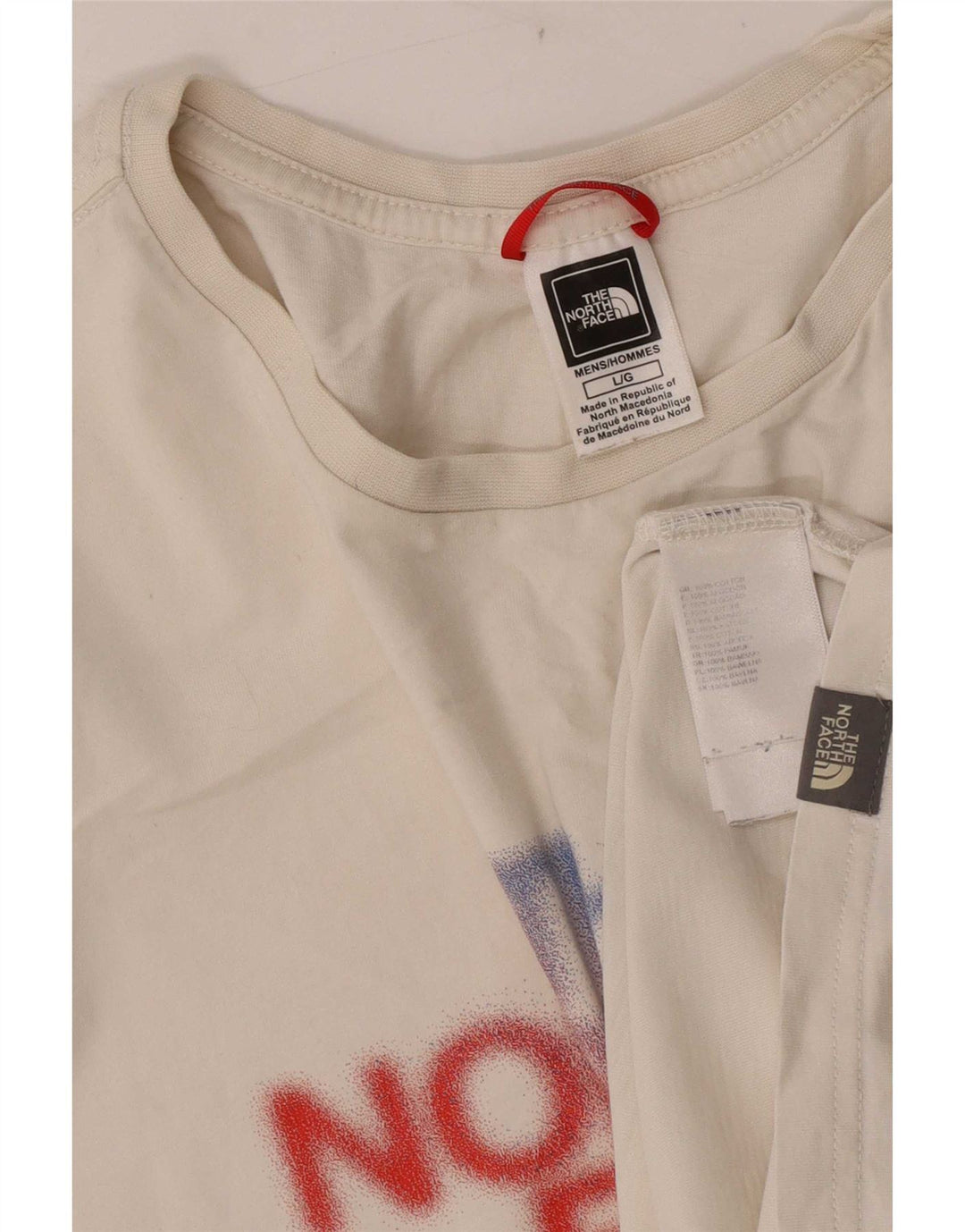 The North Face Mens Graphic T-Shirt Top Large White Cotton