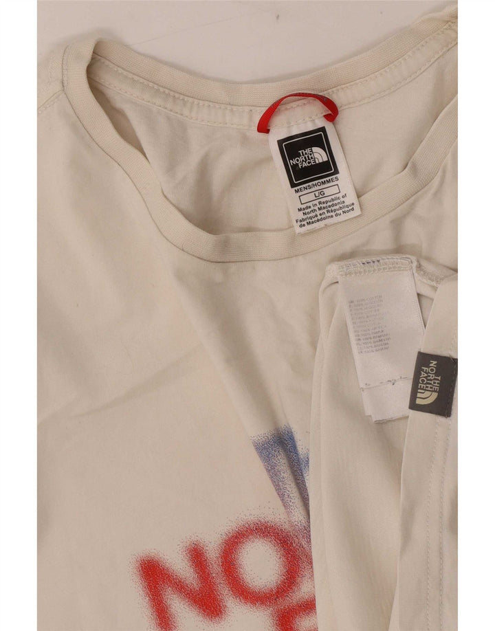The North Face Mens Graphic T-Shirt Top Large White Cotton