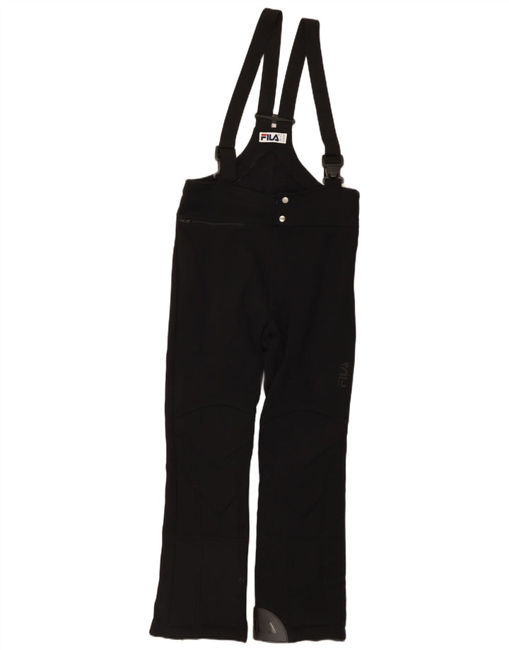 Fila Womens Graphic Dungarees Ski Trousers IT 46 Large  Black Polyamide