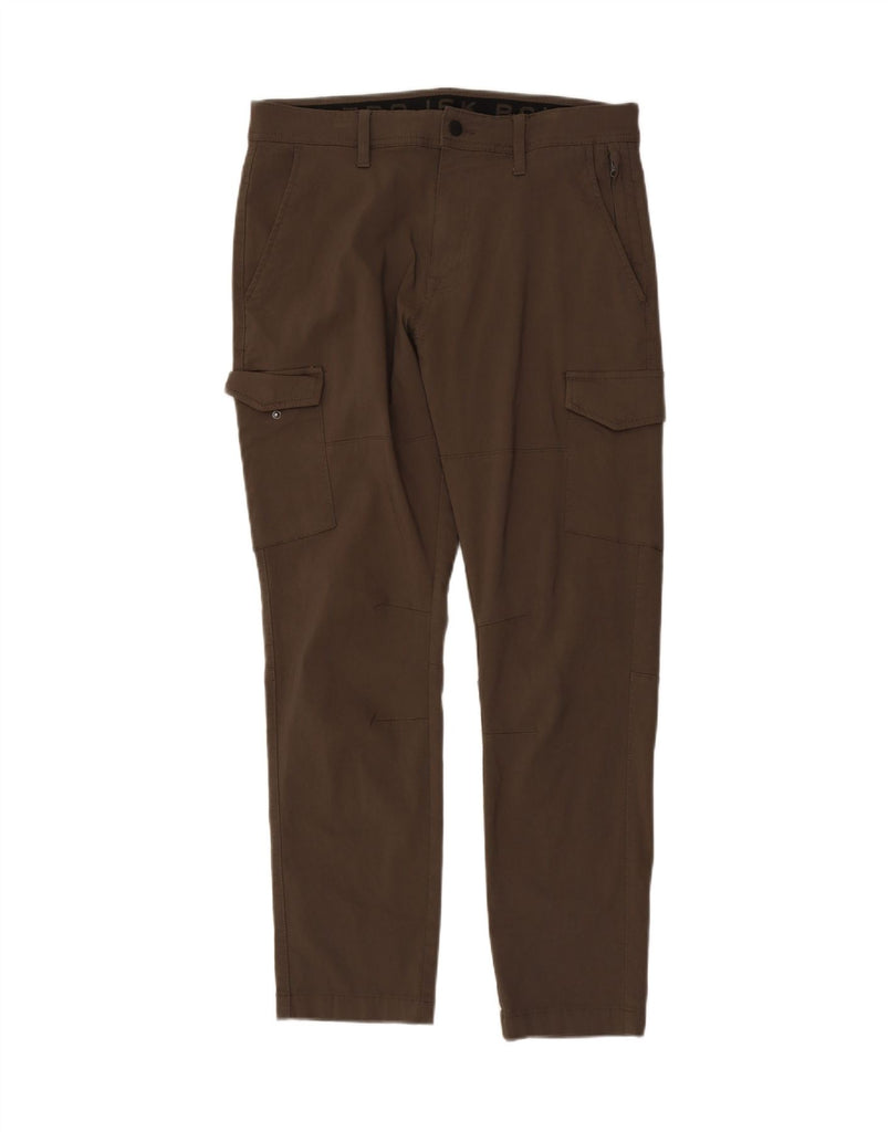 PROJEK RAW  Mens Relaxed Fit Cargo Trousers W34 L29 Brown Rayon Vintage Projek Raw and Second-Hand Projek Raw from Messina Hembry 