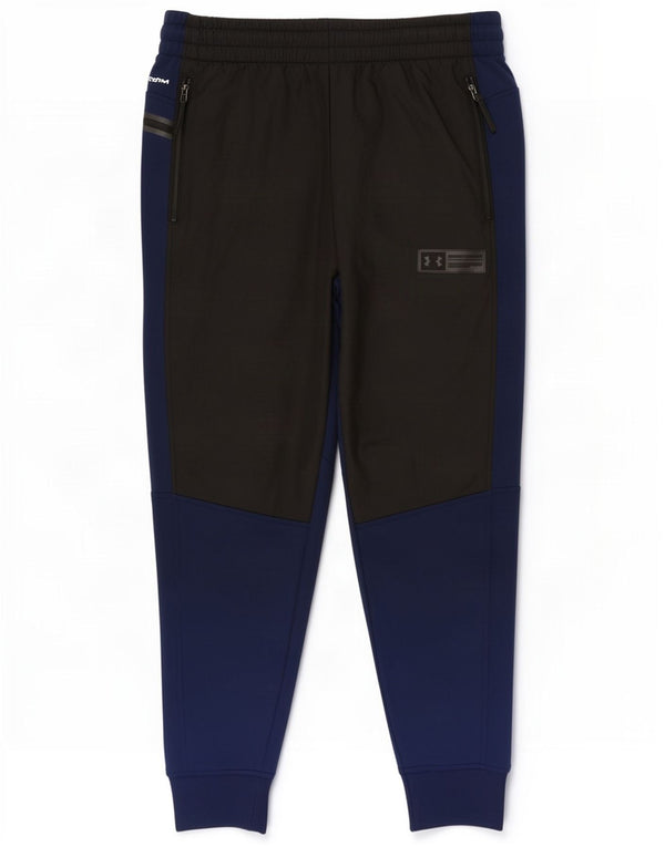 Under Armour Mens Tracksuit Trousers Joggers Large Navy Blue Colourblock