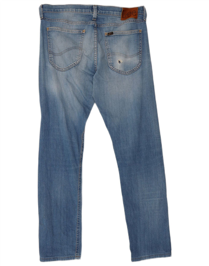 Lee Mens Luke Straight Jeans W31 L29 Blue Cotton