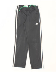 ADIDAS Boys Tracksuit Trousers 7-8 Years  Grey Polyester