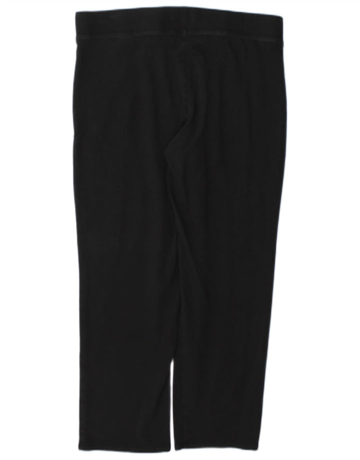 Marks & Spencer Womens Tracksuit Trousers UK 16 Large Black Cotton