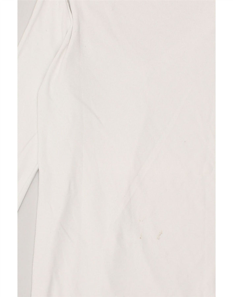 BENETTON Womens V-Neck Jumper Sweater UK 14  Large White | Vintage Benetton | Thrift | Second-Hand Benetton | Used Clothing | Messina Hembry 