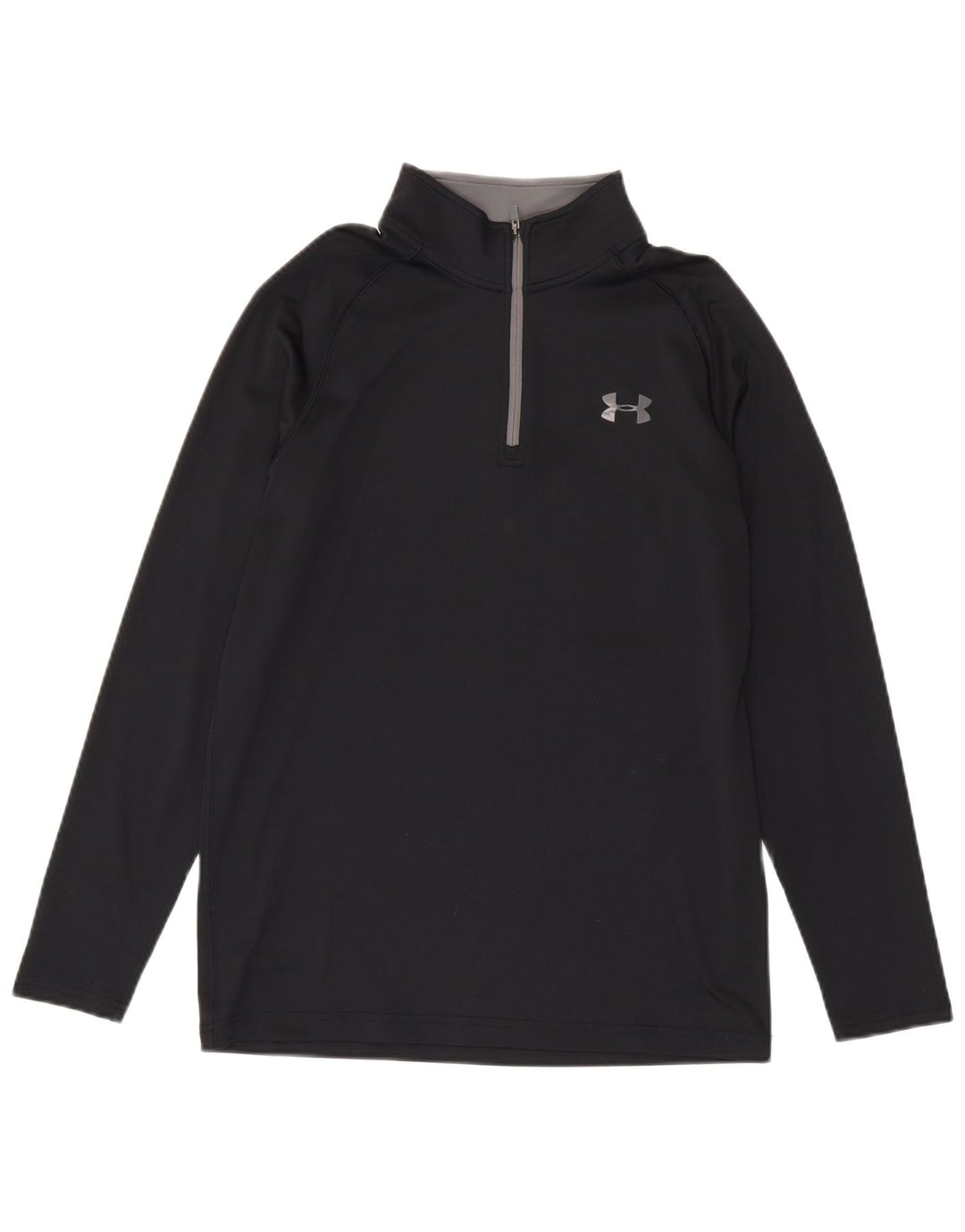 Under Armour Mens Heat Gear Zip Neck Pullover Tracksuit Top Small Black