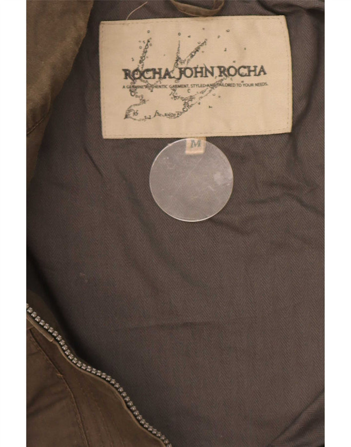 John Rocha Mens Utility Jacket UK 38 Medium Khaki Cotton
