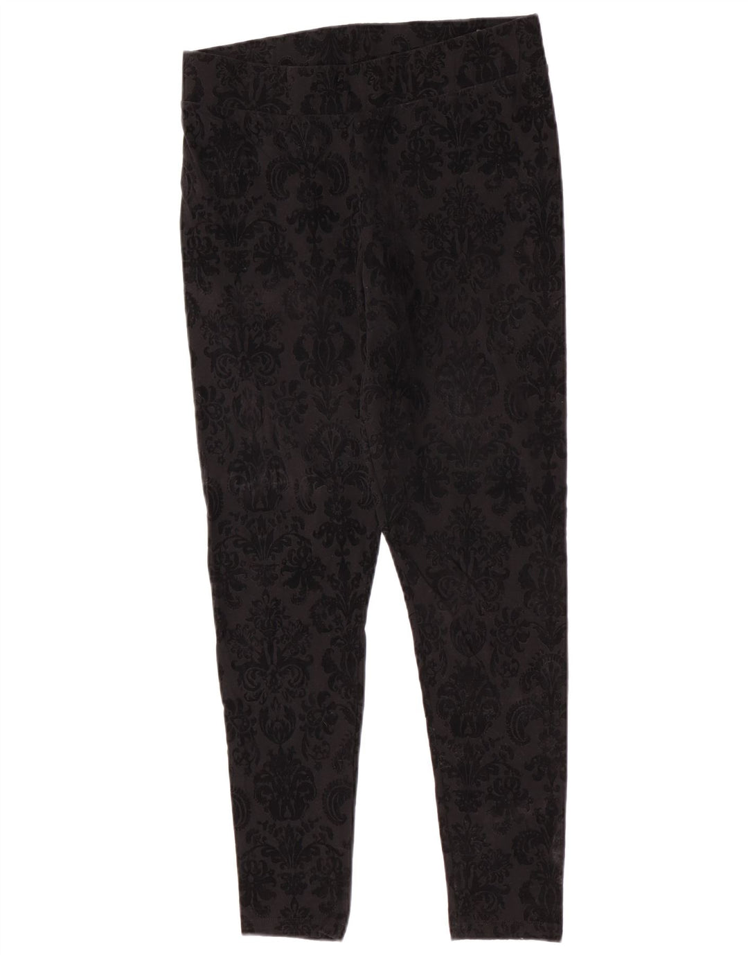 Marks & Spencer Womens Leggings UK 14 Medium  Black Paisley Cotton
