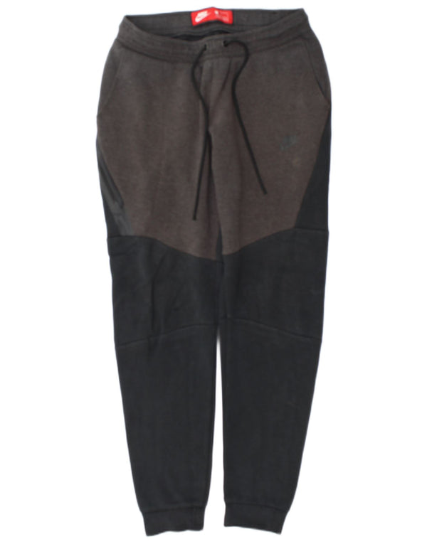 Nike Mens Tracksuit Trousers Joggers Medium Grey Colourblock Cotton