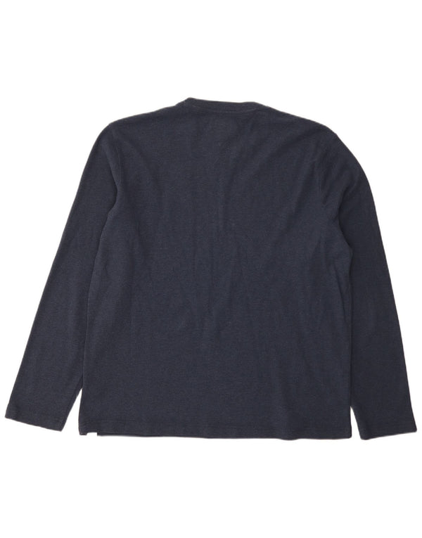 Tommy Hilfiger Mens Top Long Sleeve XL Navy Blue Cotton