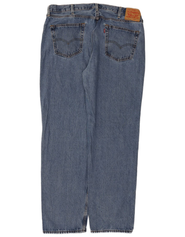 Levi's Mens 550 Relaxed Fit Straight Jeans W40 L34 Blue Cotton