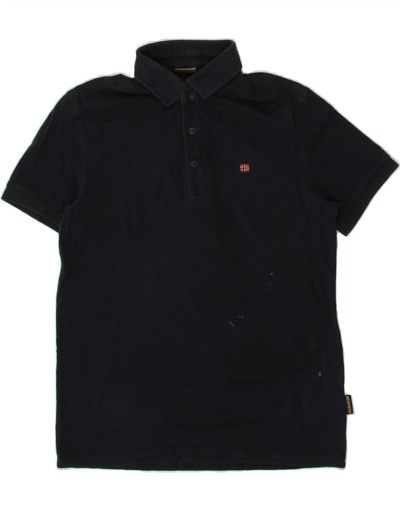 NAPAPIJRI Mens Polo Shirt Small Navy Blue Cotton Vintage Napapijri and Second-Hand Napapijri from Messina Hembry 