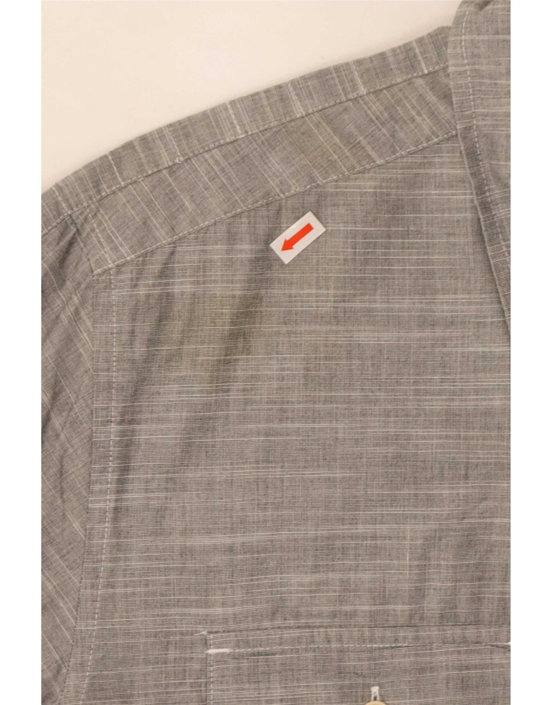 Quiksilver Mens Shirt XL Grey Striped Cotton