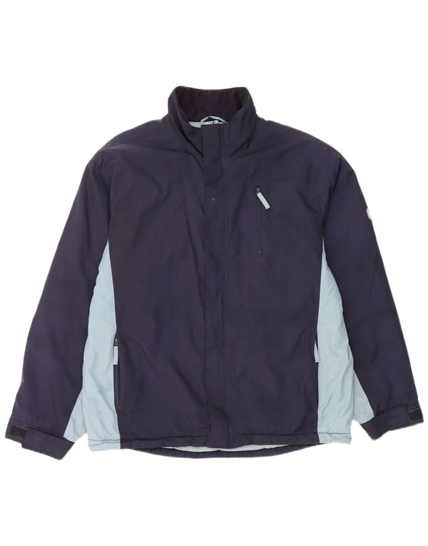 Puma Mens Windbreaker Jacket UK 38 Medium Navy Blue Colourblock Polyester