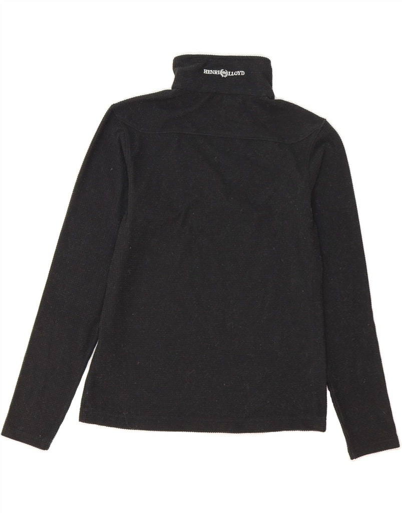 HENRI LLOYD Womens Zip Neck Pullover Tracksuit Top US 2 XS Black Polyester Vintage Henri Lloyd and Second-Hand Henri Lloyd from Messina Hembry 