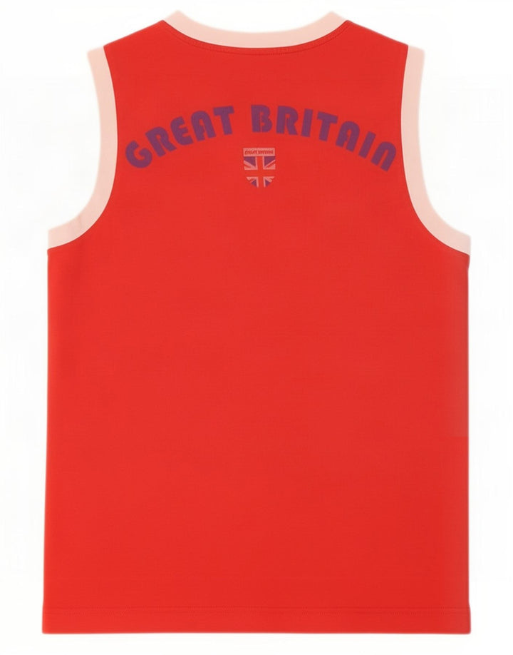 Puma Mens Graphic Vest Top Medium Red Colourblock