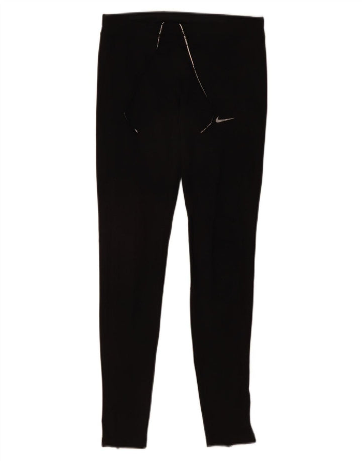 Nike Womens Dri Fit Leggings UK 10 Small  Black Polyester