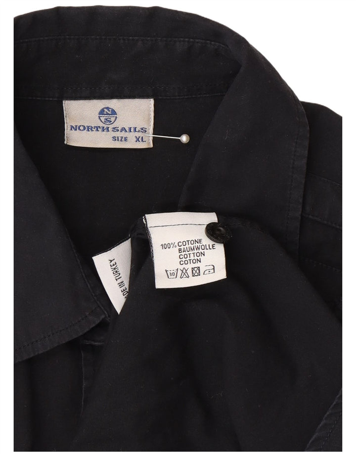 North Sails Mens Graphic Shirt XL Black Cotton