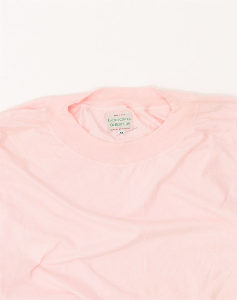 BENETTON Womens Top Long Sleeve UK 14 Medium Pink Cotton | Vintage Benetton | Thrift | Second-Hand Benetton | Used Clothing | Messina Hembry 