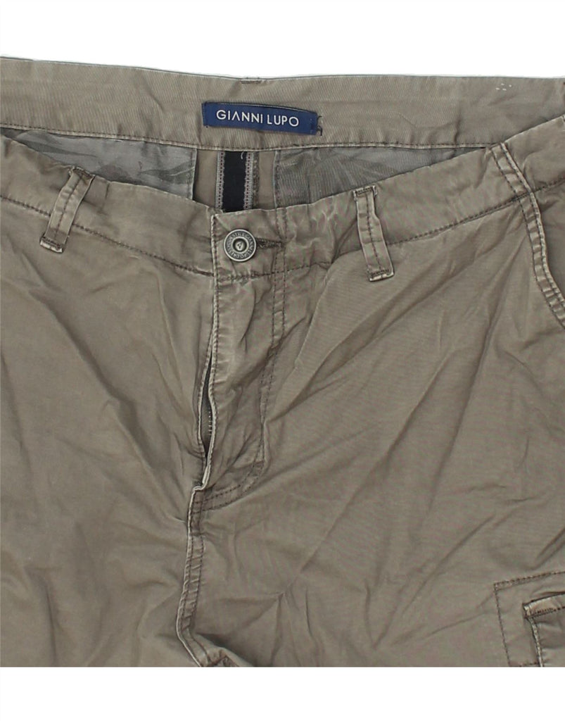 GIANNI LUPO Mens Cargo Shorts W36 Large Grey Cotton | Vintage Gianni Lupo | Thrift | Second-Hand Gianni Lupo | Used Clothing | Messina Hembry 