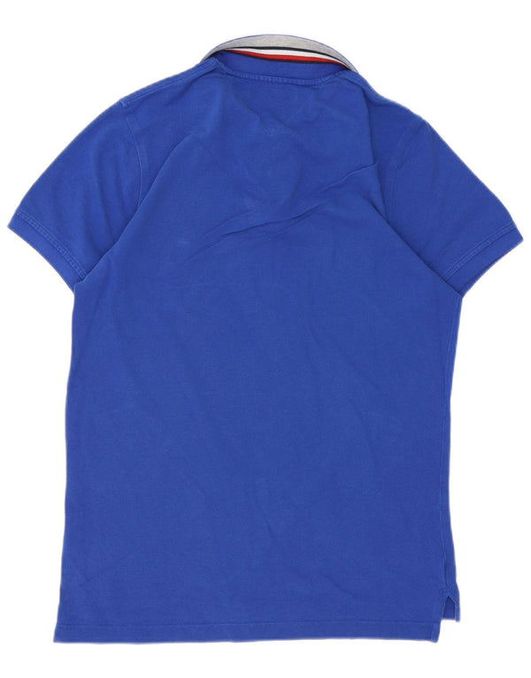 Tommy Hilfiger Mens Slim Fit Polo Shirt Medium Blue Cotton