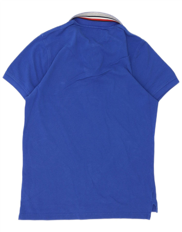 Tommy Hilfiger Mens Slim Fit Polo Shirt Medium Blue Cotton